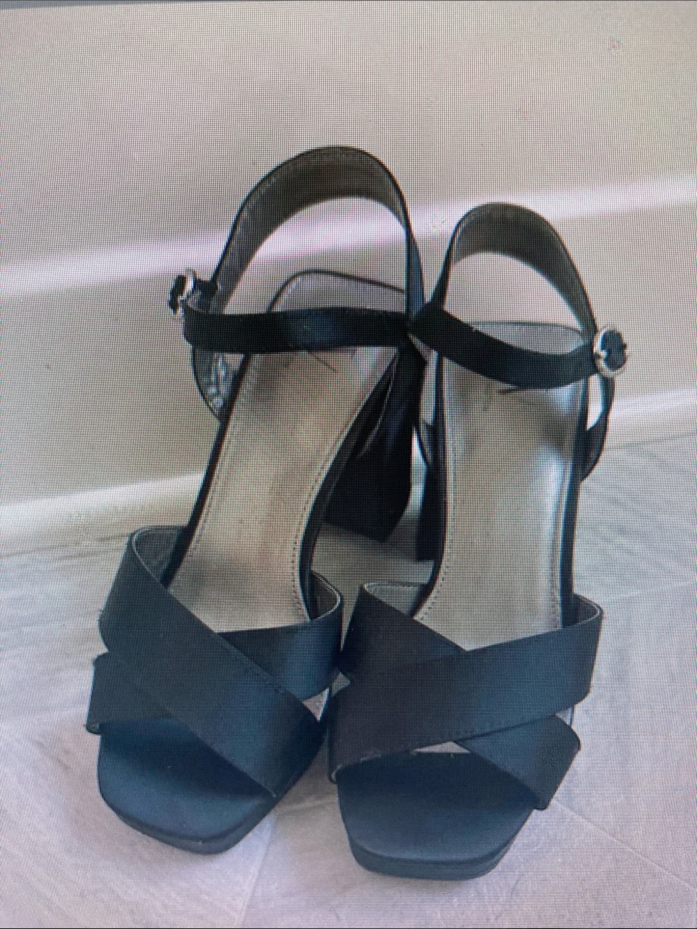 Classic Black Block Heel Sandals with Ankle Strap